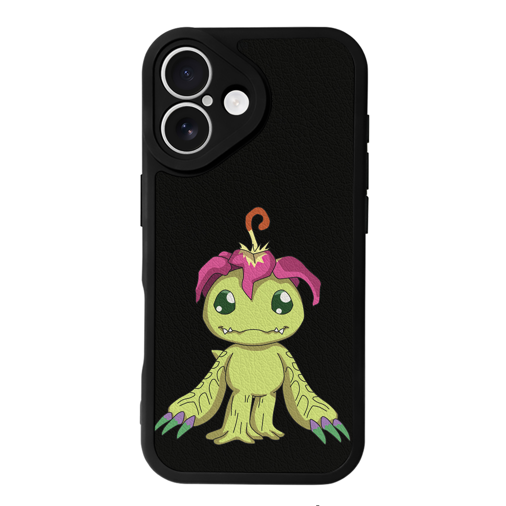 （画像用） Digimon デジタルモンスター/デジモン 【iPhone 16シリーズ対応】シリコンスマホケース（レザー調） 材質：シリコン